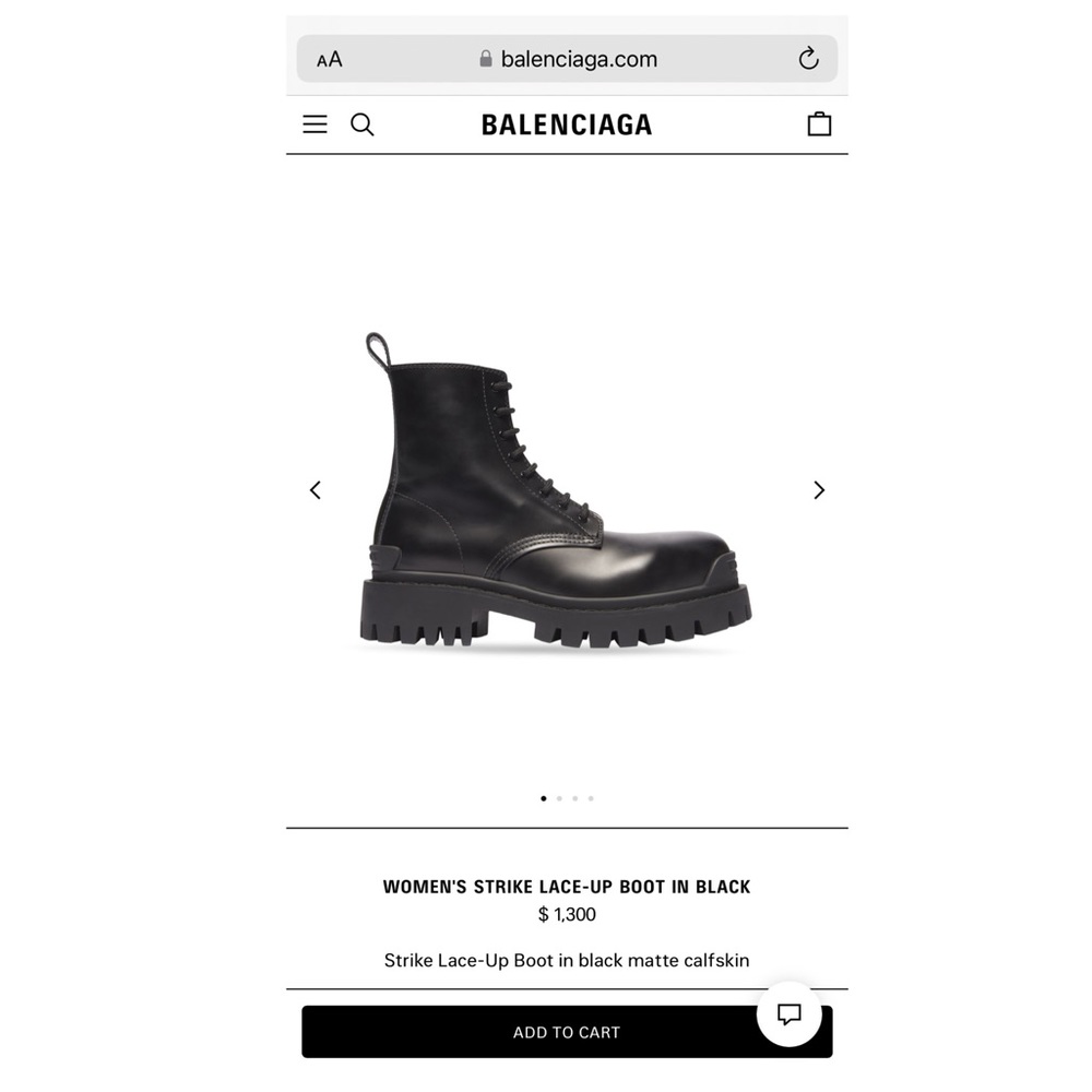 Balenciaga strike bootie new matt smooth calf leather size 40